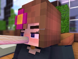 Jenny wants a cock in her mouth | Minecraft hardcore blowjob | 3D Porn | 4K 60 FPS
